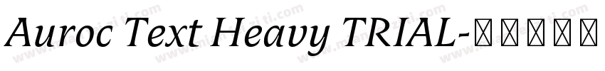 Auroc Text Heavy TRIAL字体转换